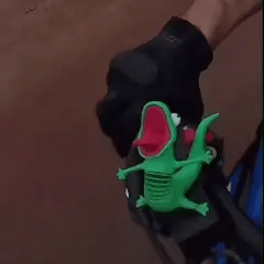 Iron Lizard wobbling on a motorcycle — animated demonstration